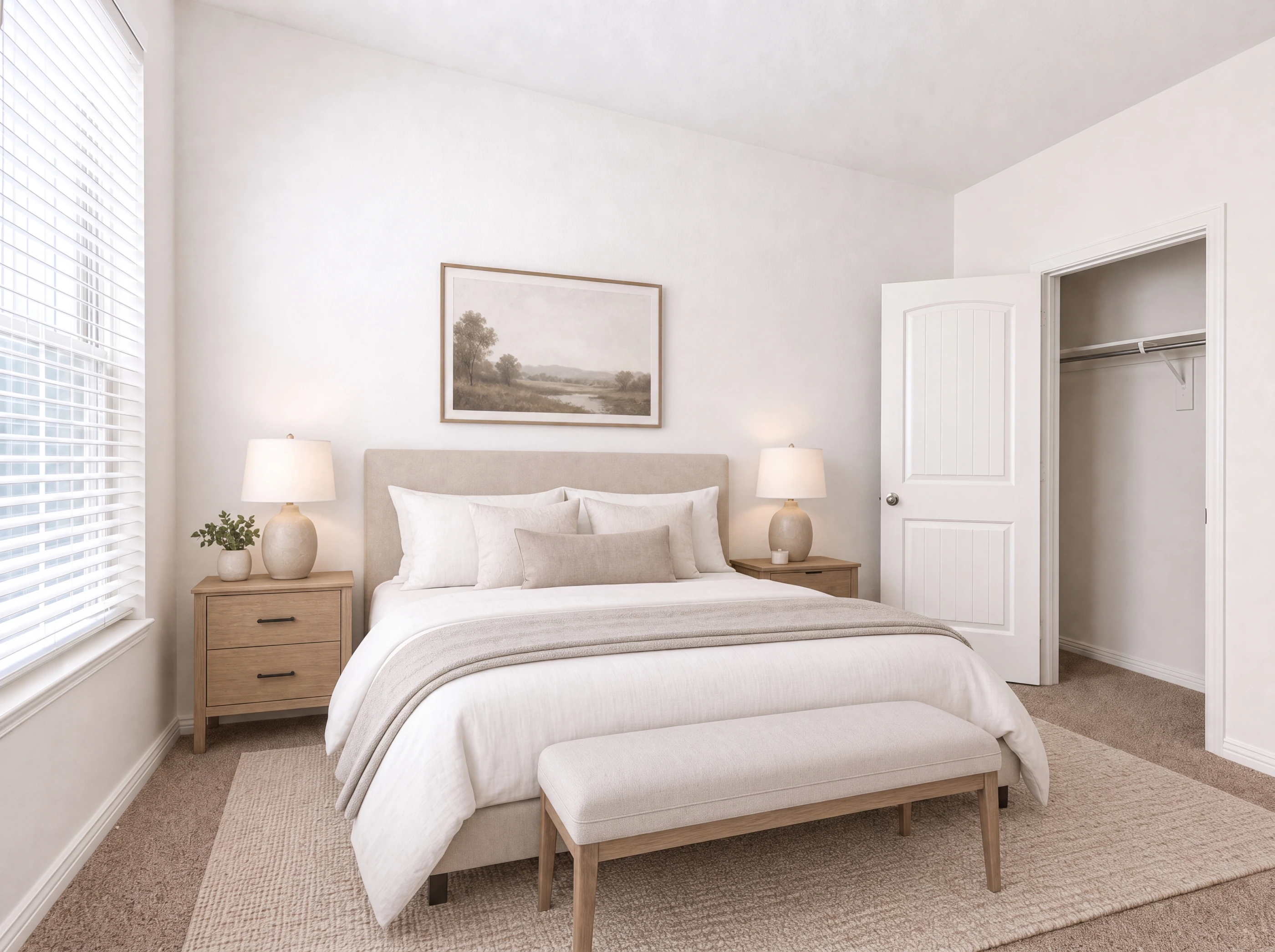 Secondary bedroom with closet