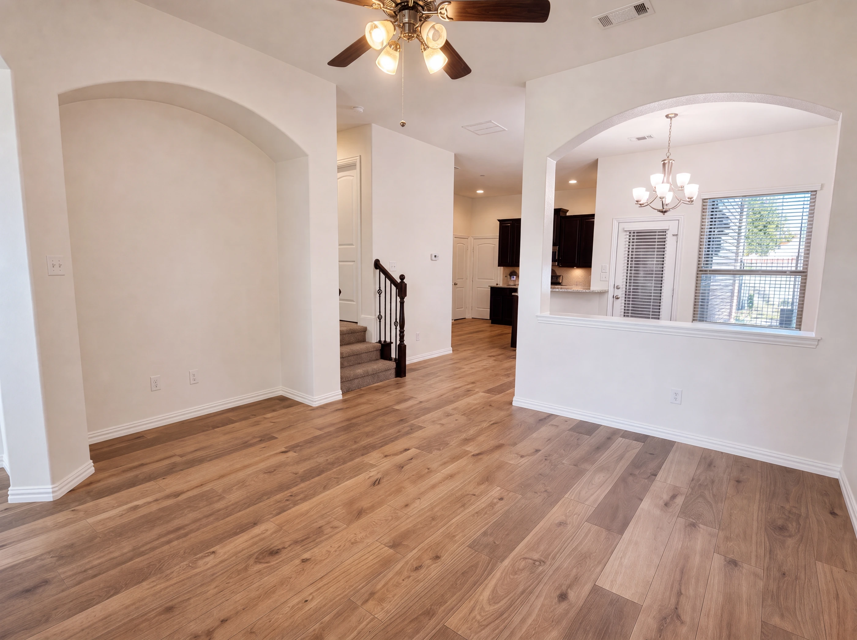 Living area looking toward the entry