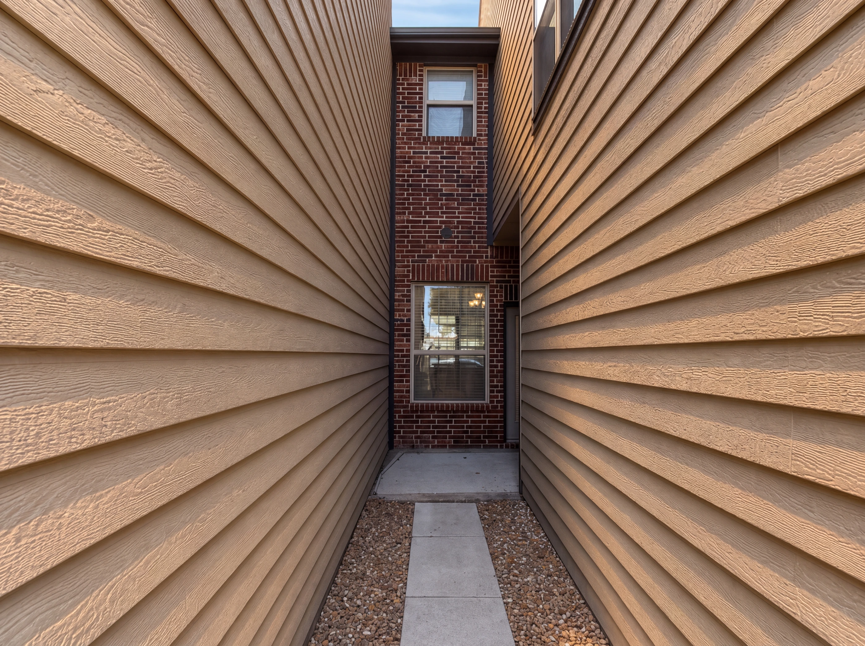 Side passage and rear entry